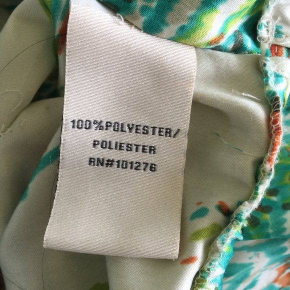 ECI Tropical Batwing Cold Shoulder Top, Size Small - Picture 6 of 7